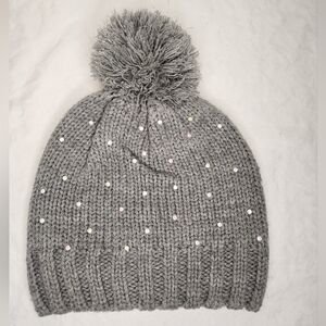 Silver Grey Knit Toque Beanie